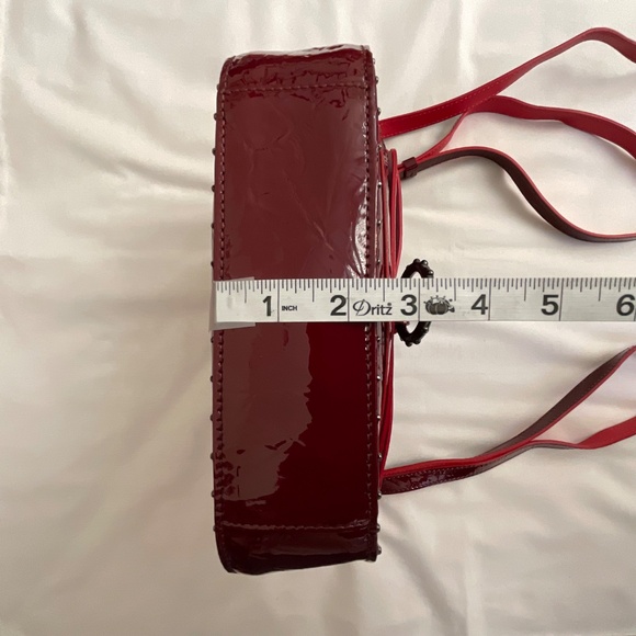 Zadig & Voltaire Kate Wrinkle Burgundy Patent Leather Crossbody Shoulder Bag NWT - Picture 15 of 16